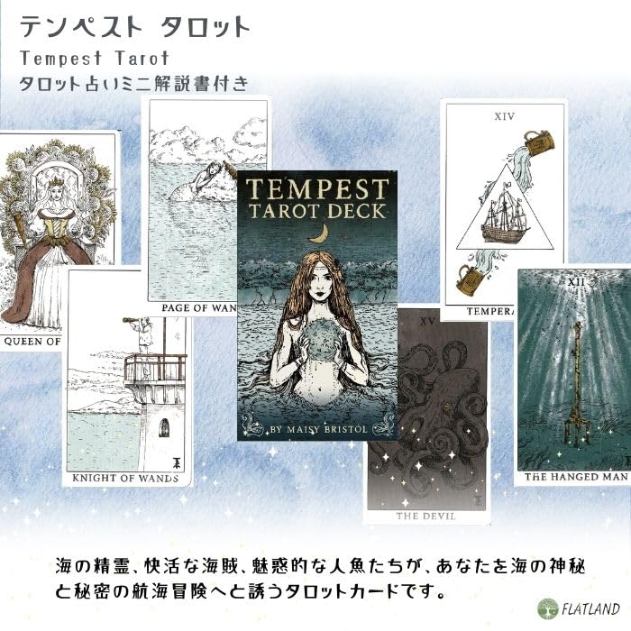 Tempest Tarot Tarot Japanese Instruction Manual Authentic Tarot 78 Cards Deck, Reading, Included, Cards,