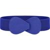 WHIPPY Women Wide Elastic Belt Ladies Stretch Dress Belt Fashion Waistband with 8-shaped Interlock Leather Buckle