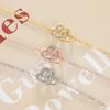 European and American Fashion Simple Double Love Bracelet New Light Luxury Temperament Bride Point Diamond Peach Heart Bracelet