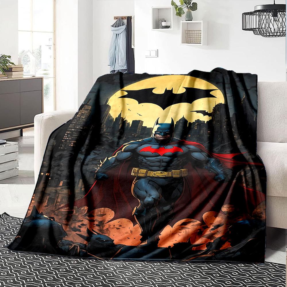 1pc Batman, Gotham Flannel Blanket Soft Warm Throw for Home, Office, Travel, All-Season Cozy Bedding GiftL1094