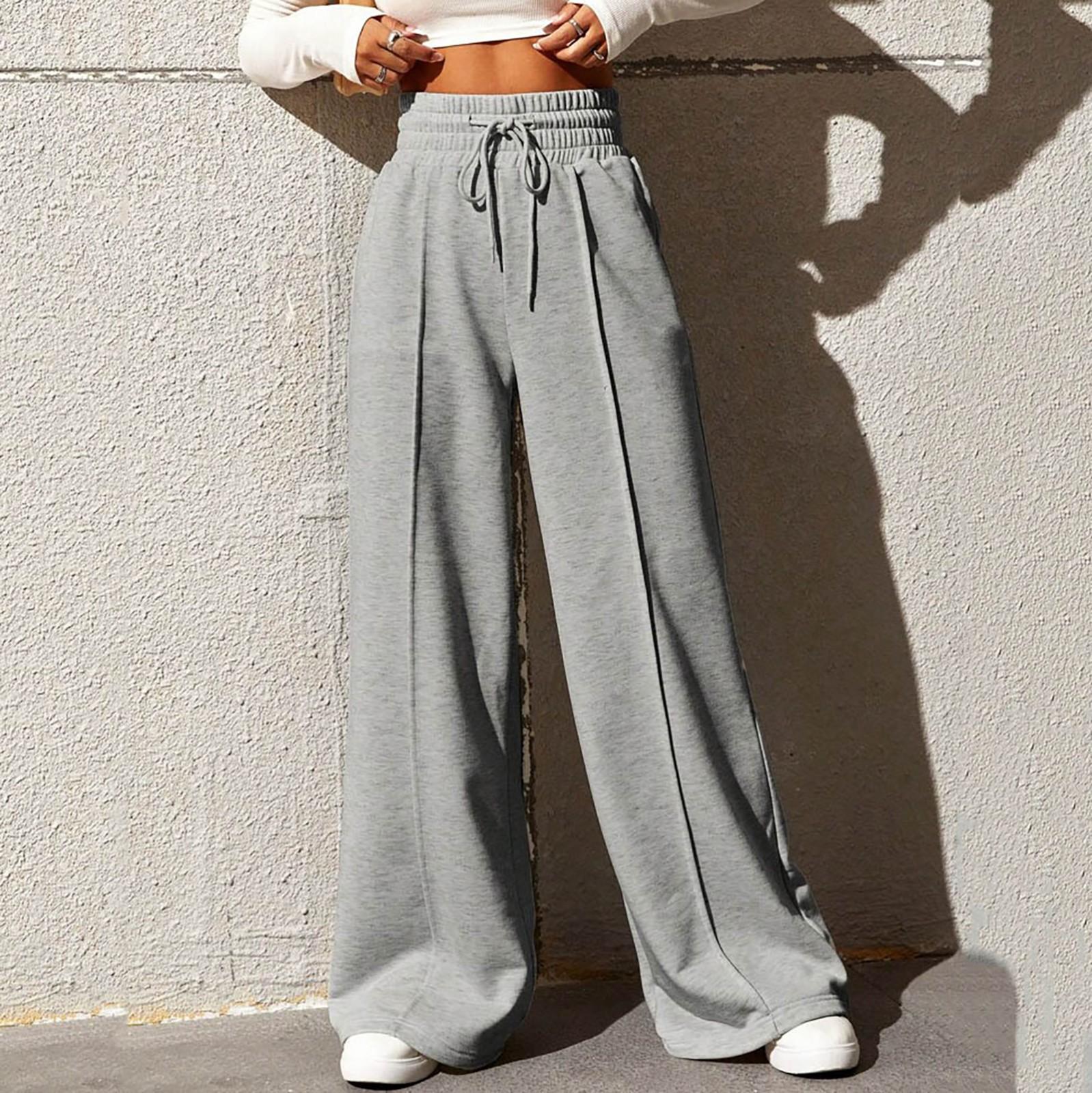 

New Straight Loose Sweatpants Trendy Wide-Leg Pants Outdoor Dance Casual Trousers M
