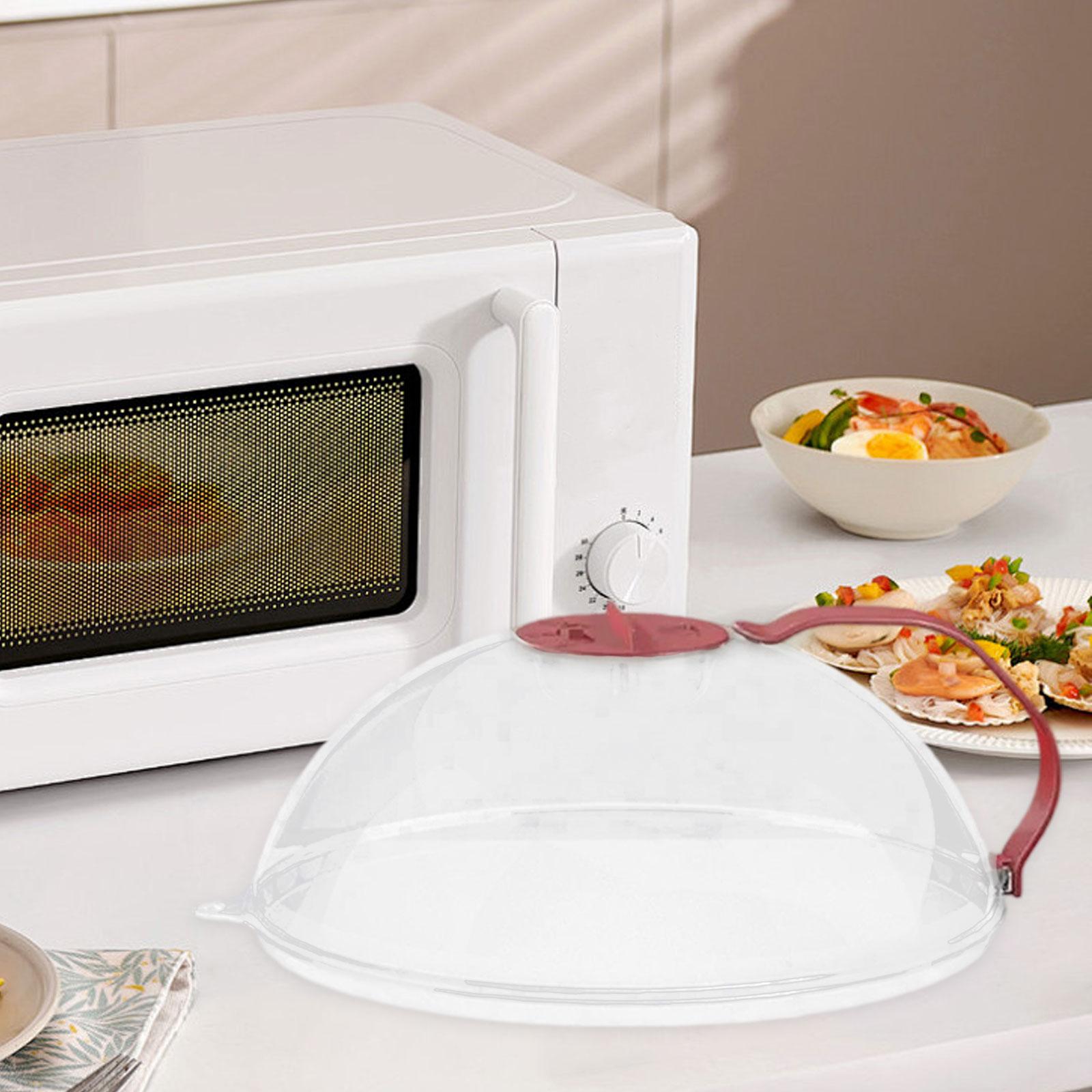 Microwave Splatter Cover Dish Lid Multifunctional with Handle Home Use Cooking