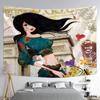 Wanddekoration Zuhause Wandteppich Cartoon Süßes Mädchen Hintergrund Hängestoff Büro Wohnzimmer Wandteppich