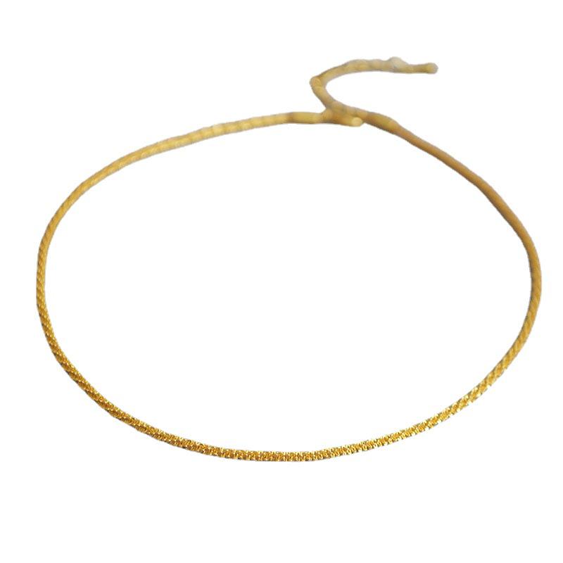 Minimalistyczny naszyjnik choker z 18-karatowego złota Gwieździste Niebo