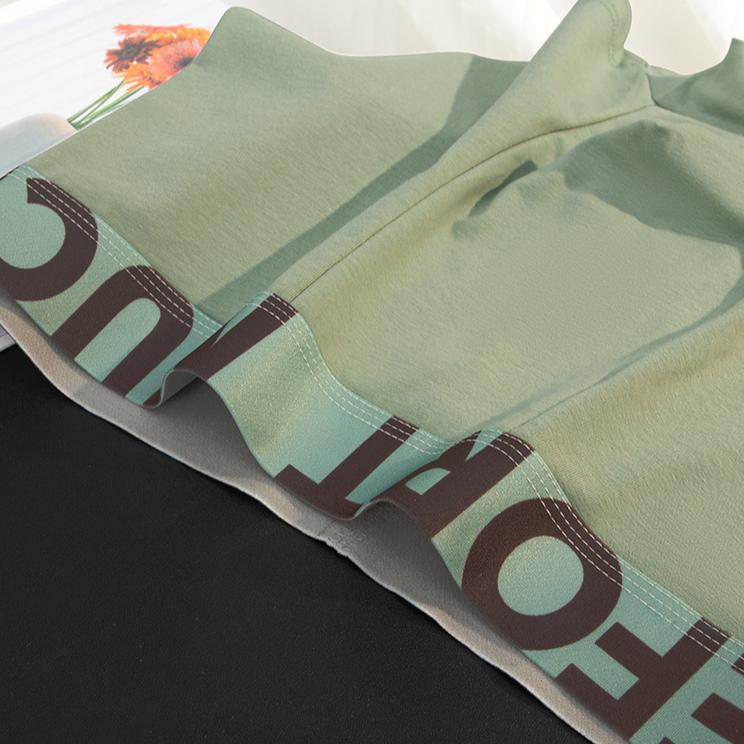 Men's Breathable Underwear Personalized Letter Four Cornered Pants Plus Size Trendy Men's Flat Cornered Pants