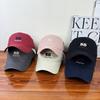 New letter embroidery showing face small soft top baseball hat men's and women's niche personality versatile sunshade cap