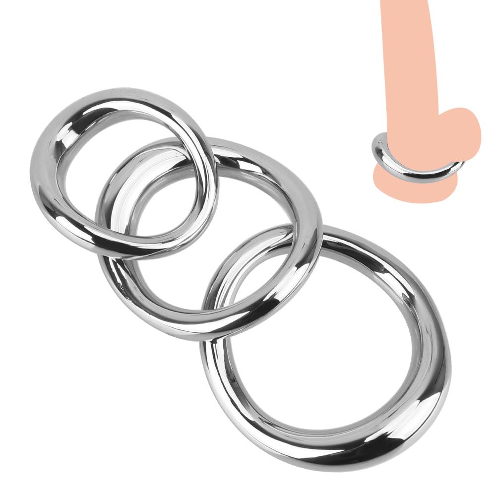 Metal Scrotum Stretcher Erotic Delay Ejaculation Stainless Steel Sex Toys for Men Cock Ring Penis Bondage Lock