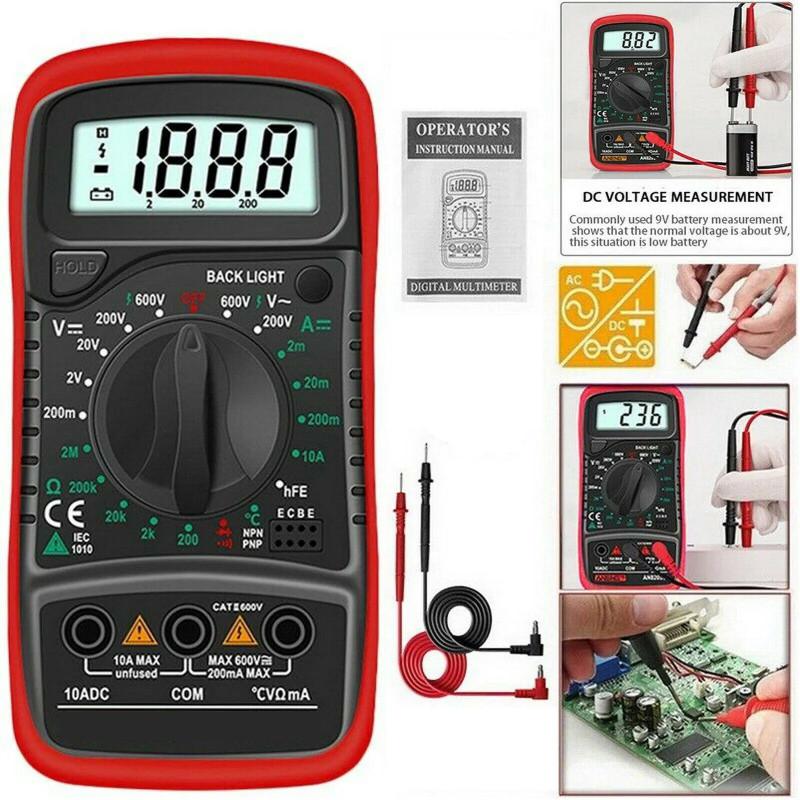 Multimeter Professional Digital Voltmeter Ohmmeter Ammeter Multi Meter Tester