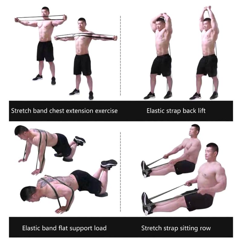 Fitness Widerstandsband Übung Zugband Gürtel Bodybuilding Elastikband für Anfänger und Profisportler