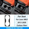 For Seat Leon MK3 2013-2020 Carbon Fiber Central Navigation Radio CD AC Door Gear Shift Panel Trim Set Car Accessories Sticker