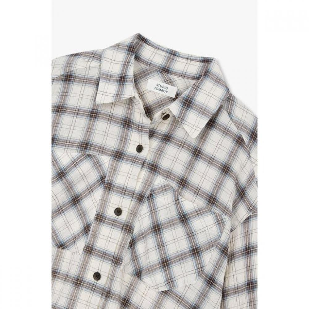 STUDIO TOMBOY Check Pattern Crop Shirt 9176221982