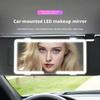 Universal Car Sun Visor LED Makeup Mirror Touch Control Dimmable Light USB Rechargeable HD Cosmetic Interior Accessory Interior Mirrors6