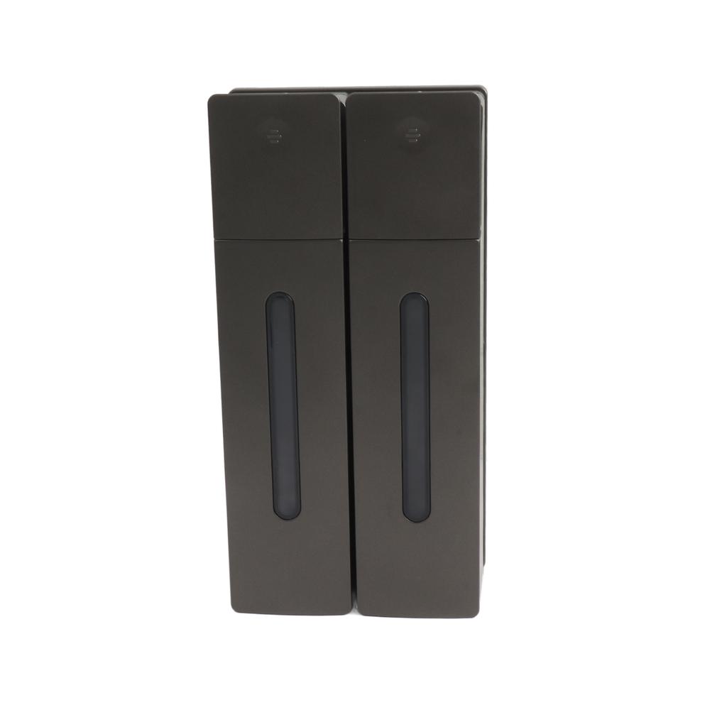 Hand Soap Dispenser 400ml*2 Safe ABS No Drilling Wall Mount Soap Dispenser with Clear Window Separated Liquid Outlet