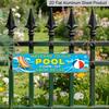 2D Flat- Aluminium Decorative Sign in A 2D Flat Design, Featuring A Beach Theme, Perfect for Decorating Your Poolside, Patio, Garden, Backyard