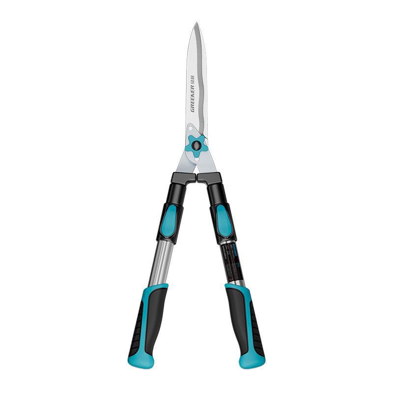 "Green Forest Garden Pruning Scissors for Hedges, Seedlings, and High Branches"