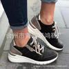 New Front Lace-up Casual Women's Shoes Sports Shoes Lace-up Burnt Flower Thick-soled Large-size Single Shoes