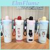 Moderne minimalistische isolierte Edelstahl-Wasserflasche mit Strohhalm für Zuhause, Büro, Reisen