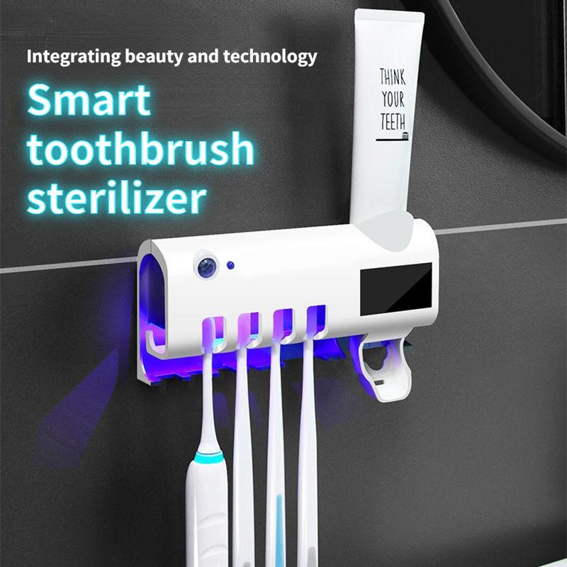 Light Energy Charging UV Toothbrush Disinfection Rack Automatic Toothpaste Squeezing Artifact Special Intelligent Bathroom Supplies