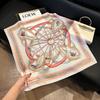 New silk scarf women's fashion versatile high-end small square scarf Korean version neck protection scarf spring and autumn retro scarf binding bag