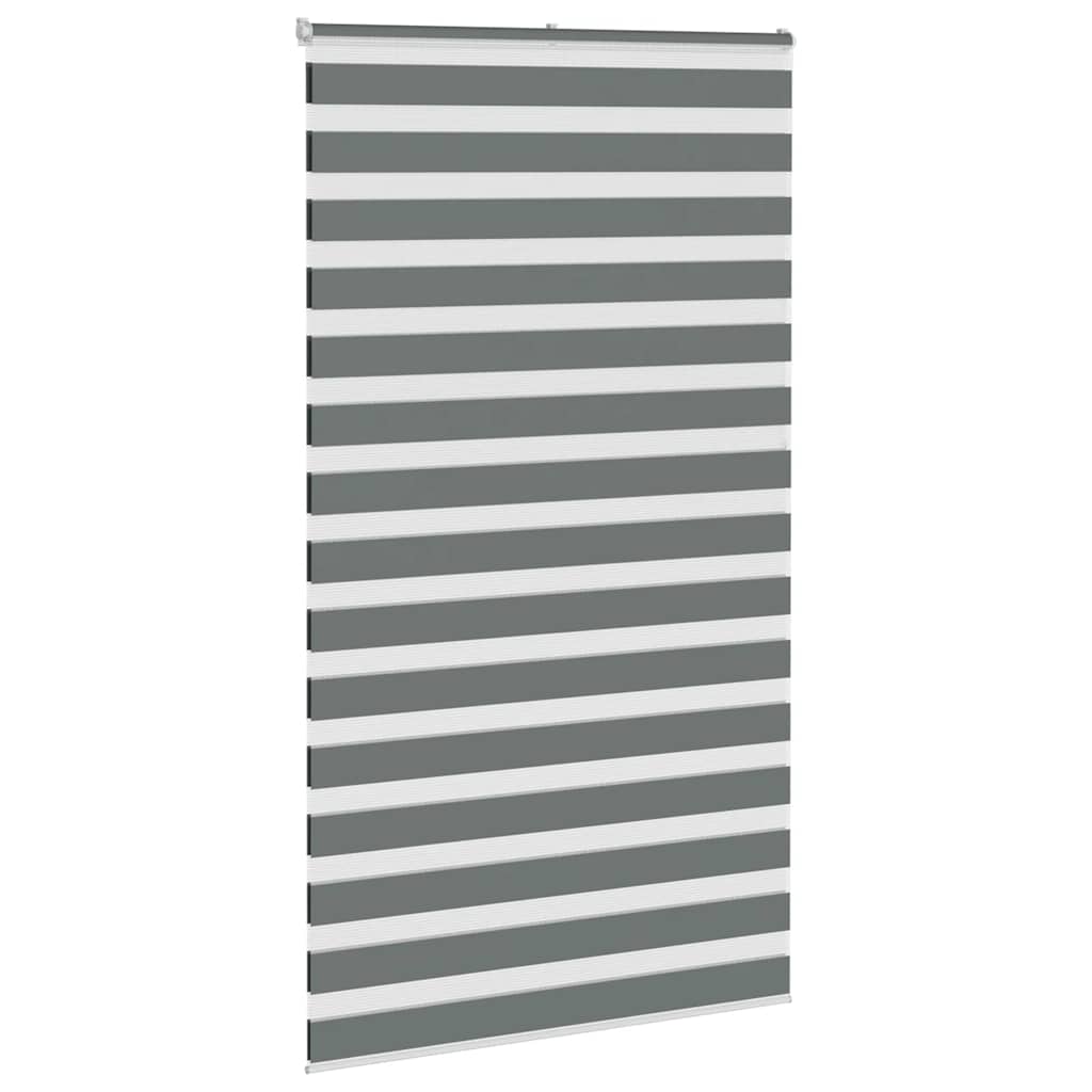 Zebra Roller Blind, Dark Grey, Fabric Width 115.9Cm, Polyester