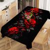 One Elegant Red Rose Flower Tablecloth, Suitable for Use In the Kitchen and for Picnic Decorationszyc