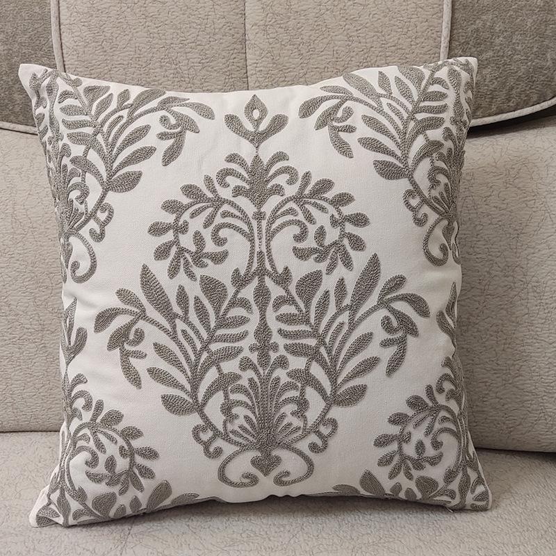 Nordic Minimalist Geometric Embroidered Pillow Cover for Sofa, Office, or Bedroom.