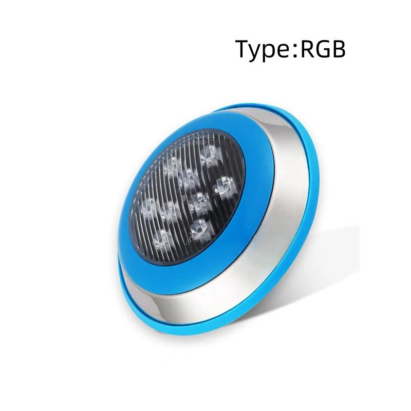 Stainless Steel LED Outdoor Embedded Decorative Fountain Light Waterproof Colorful Underwater Lamp Pool Wall Light