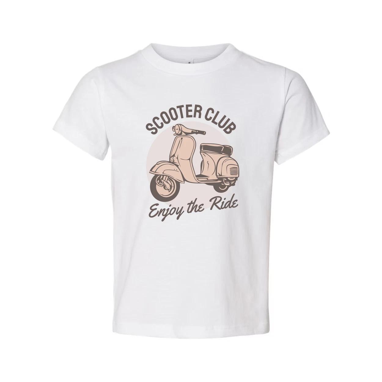 Unisex Scooter Club T Shirt With Vintage Scooter Graphic And Ride Message Design 2XL