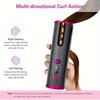 Automatic Cordless Hair Curler, Portable USB Rechargeable Curling Iron, LCD Display, Suitable For Travel And Quick Styling