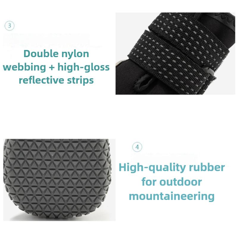 Outdoor Dog Shoes for Large Size Dogs Waterproof Medium Dog Boots Breathable Mesh Elastic Double Strap Safety Reflective Strips for Pet Products