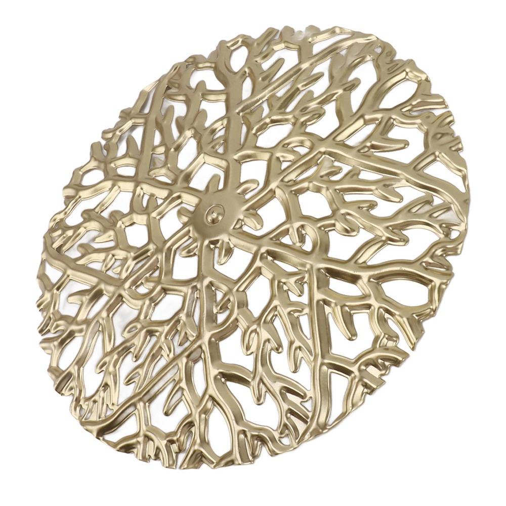 Golden Iron Branch Wall Decor Iron Round Iron Wall Art Indoor Space Ornament