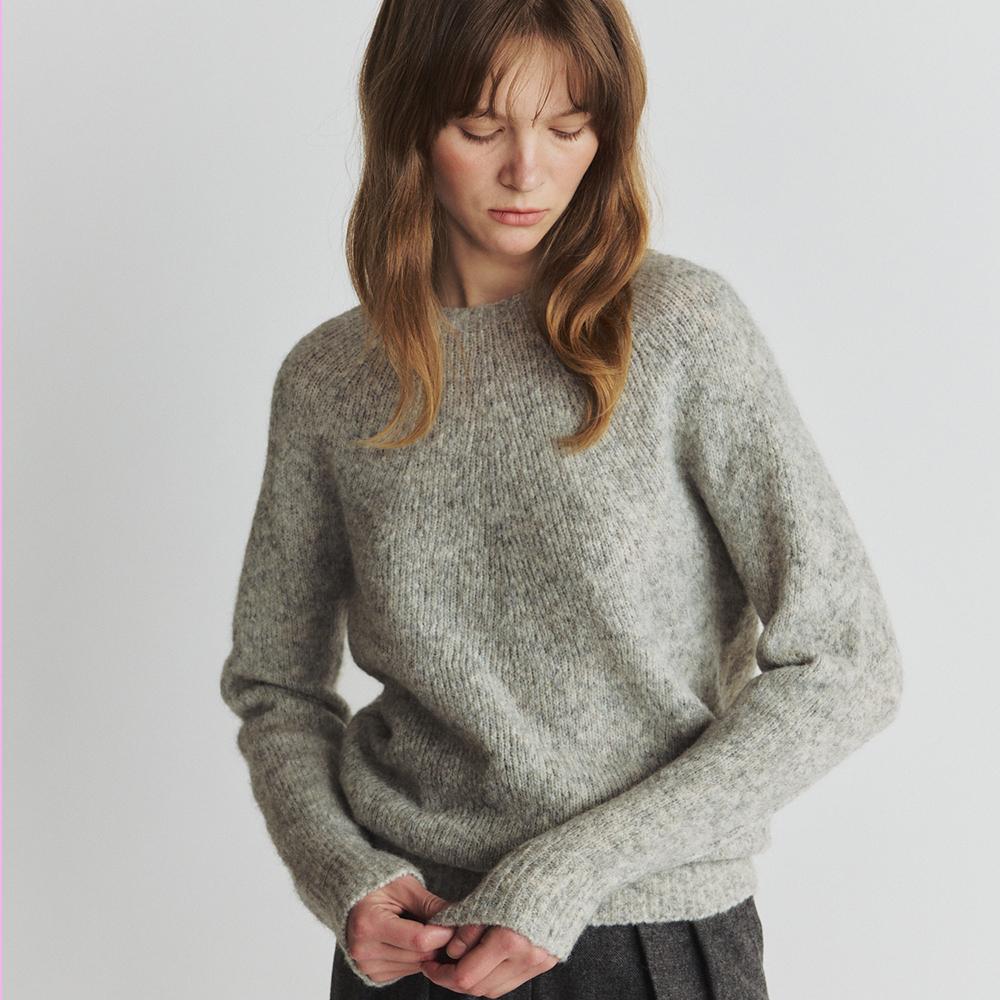 Nowood Mohair Wholegament Raglan Knit (Gray) Free
