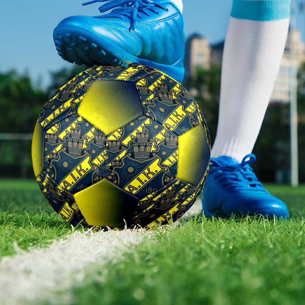 AIK Fotbollfootball clubIndoor Size 5 Soccer Ball Colorful Machine Stitched PVC Competition Ready Durable High-Bounce