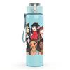 1PC Fashion Teen Girl Squad 750ml Color Plastic Sports Water Bottle Leakproof Flip Straw Lid Suitable for Sports Office Home Use