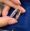 S925 Silver Full 5a Zircon Ring Women's European and American Fashion Round Body Jewelry