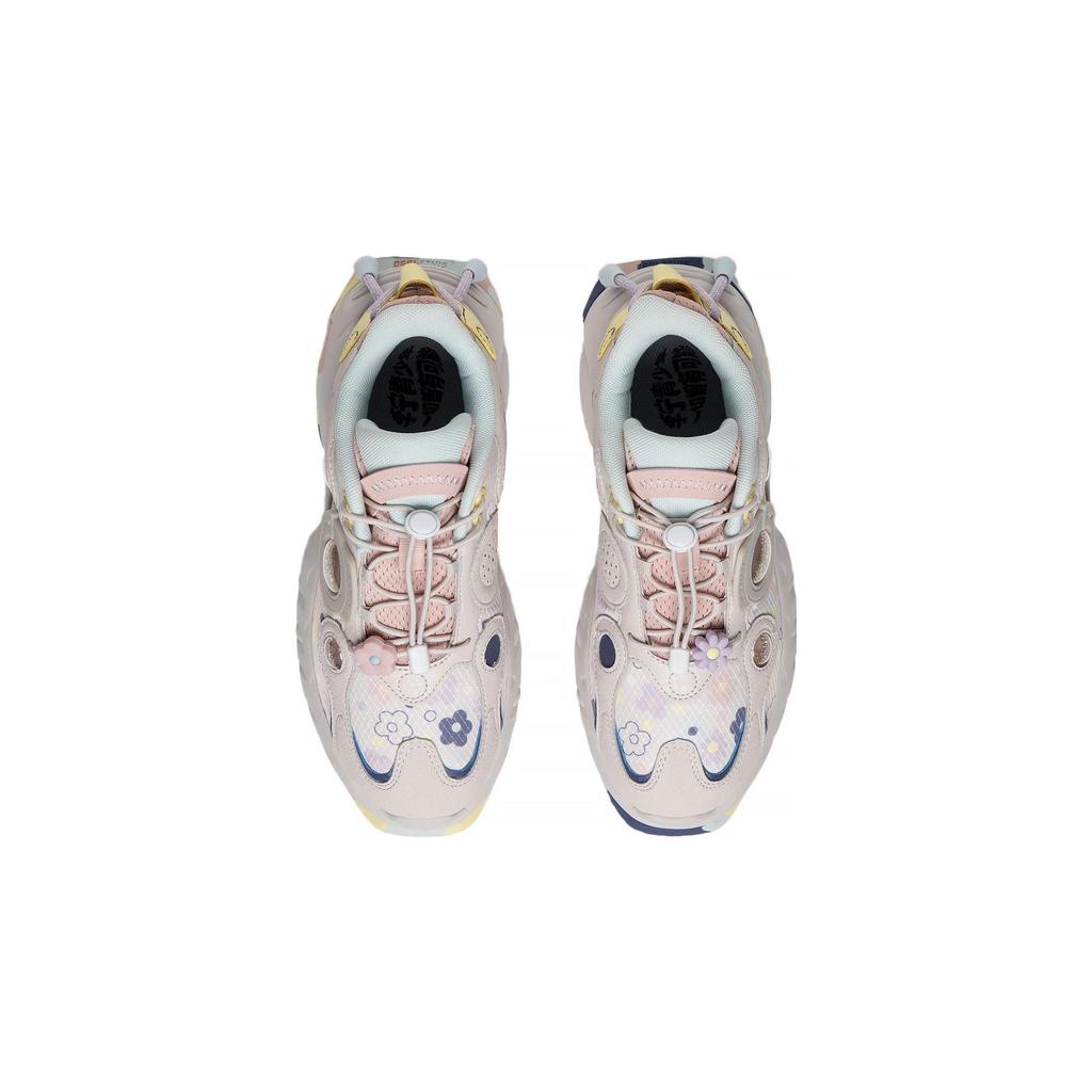 Li Ning Youth  Childrens Nebula Comfortable Versatile Shock Absorbing Casual Shoes Kids Casual Shoes Gray Purple YKCS106-4