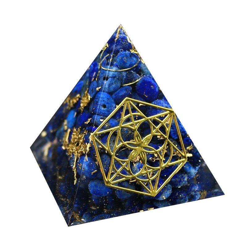 Orgonite Pyramid Chakra Natural Crystal Resin  Craft Jewelry Ornaments Crafts