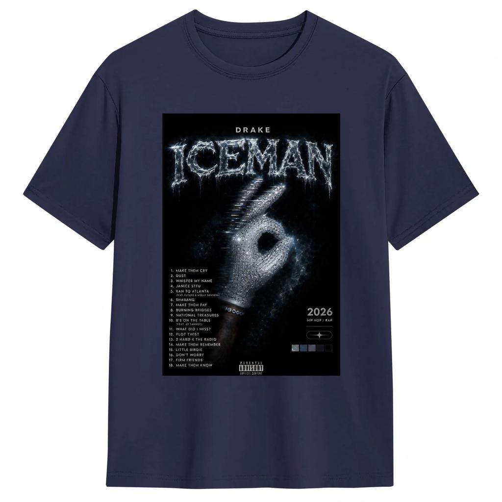 Drakes IceUnisex Album 2026 Tour T Shirt Unisexs 100 Cotton Awesome TShirt Round Collar Tee Shirt Short Sleeve Clothing Plus Size