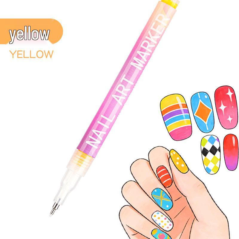 12-Color Fine Tip Acrylic Nail Art Markers Set