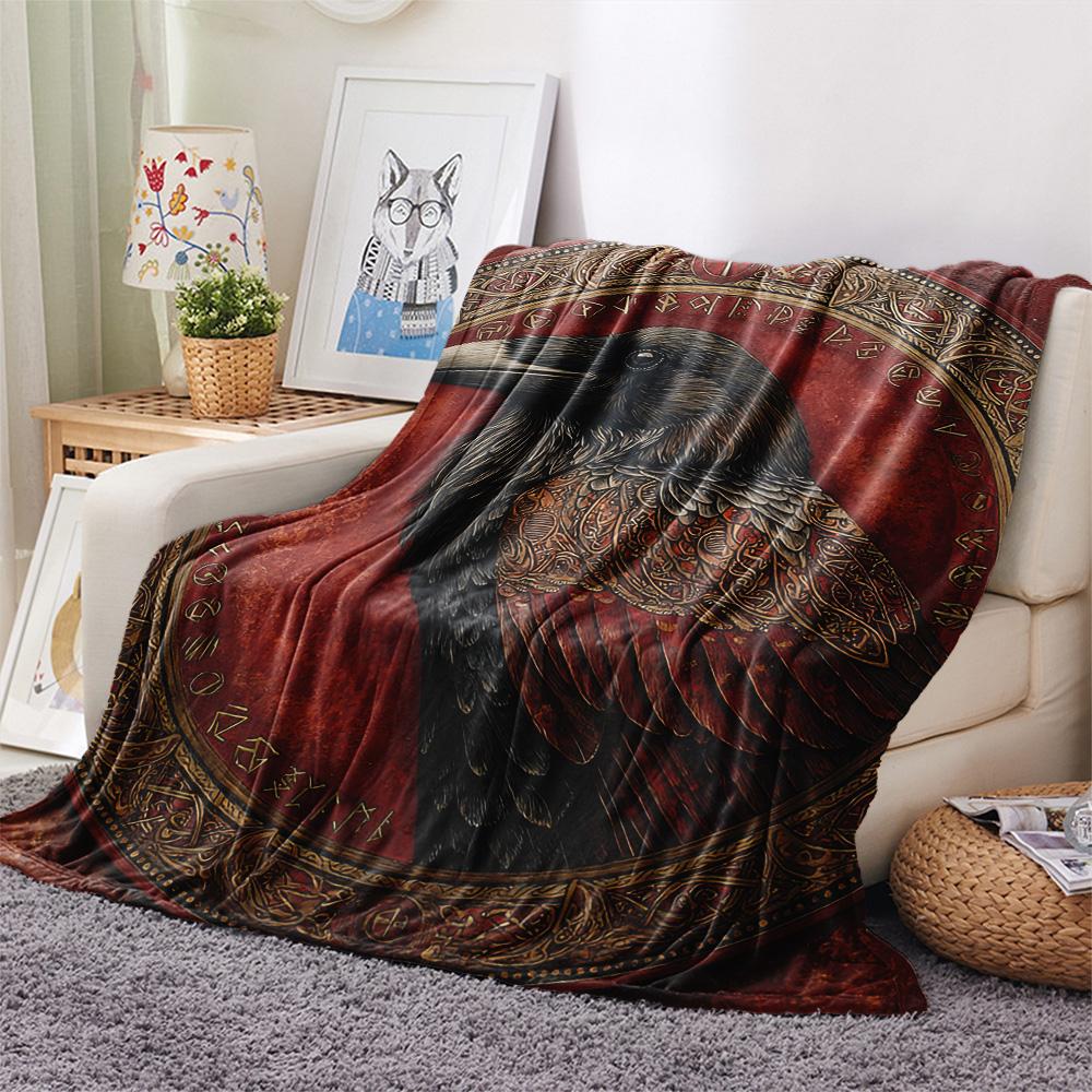 Eagle Print Flannel Blanket, High Quality Comfortable for All Seasons, Home Decor, Warmth and Comfort, Perfect for Christmas Gifts