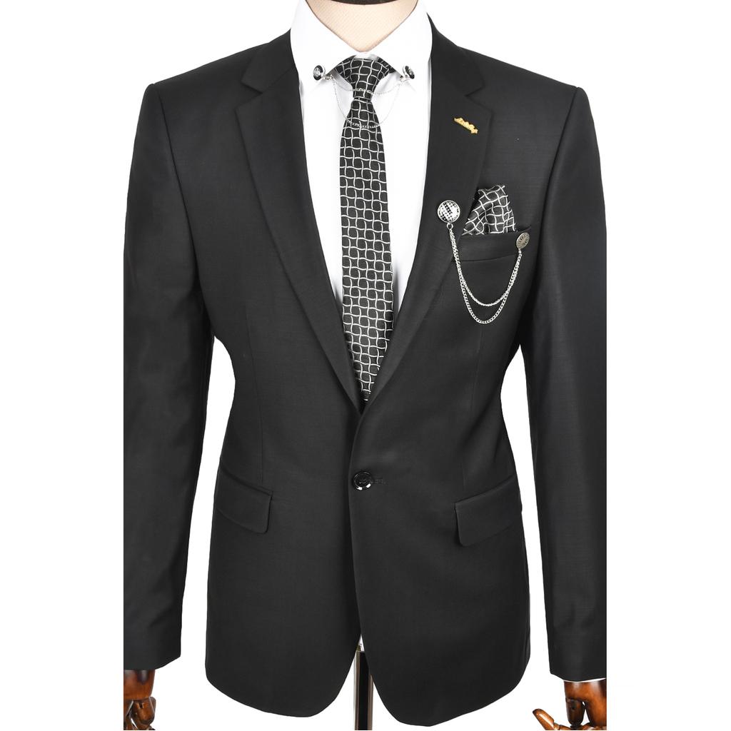 

DeepSEA Italian Cut Single Button Double Slit Pocket Flap 2 Piece Suit 2300285 50 чёрный