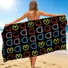 1Pc Pacman Neon Beach Towel, Quick Dry, Multi-Use for Beach Pool Gym Yoga Home Travel, Christmas, Halloween, Xmas Gift M928140