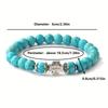 Bohemian Ethnic Style Turquoise Stretch Bracelet, Fashion Turquoise Jewelry
