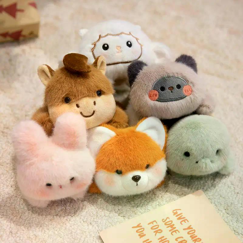1Pc Cartoon Plush Toy Fridge Magnets, Fun Party Style Small Animal Plush Toys Creative Fridge Decorations