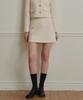 MARROT A-Line Wool Tweed Mini Skirt_Cream