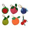 Cute Fruit Coin Purse Zippered Blueberry Wallet Bag Charm Avocado Peach Watermelon Keychain Charm Mini Pouch Gift for Women Girls