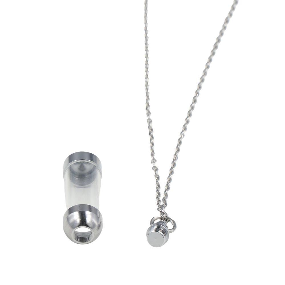 Bottle For Man Stainless Steel Ashes Cremation Memorial Pendants Hollow Tube Necklaces Urn Necklace