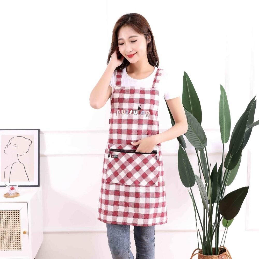 Multipurpose Stain-Resistant Kitchen Apron Sleeveless Breathable Cooking Apron Cotton Wipeable Hands Barber Apron Home Kitchen