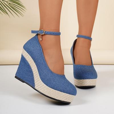 Nouveaux Chaussures Compensées Printemps et Automne 2026 Chaussures à Talons Hauts Simples pour Femmes Chaussures à Lacets