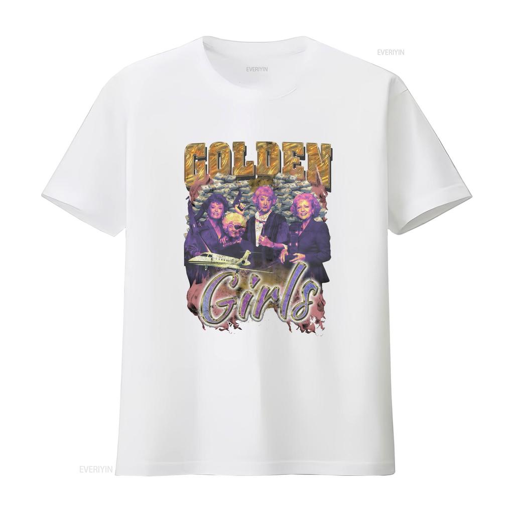 Retro Vintage Funny Gangster Golden Girls Print Casual Streetwear T Shirt vintage Washed fashion Breathable designer clothes